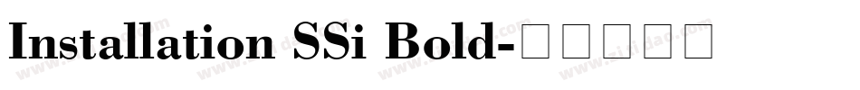 Installation SSi Bold字体转换